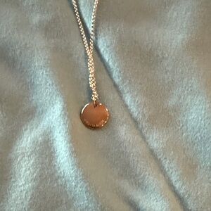 Elegant Tiffany Silver A Pendant Necklace
